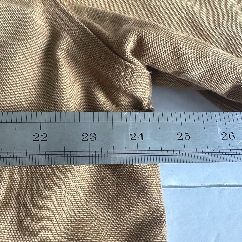 Carhartt Mens Loose Fit Duck Active Jacket Brown OJ0140-M Made in USA Distressed - Picture 14 of 16